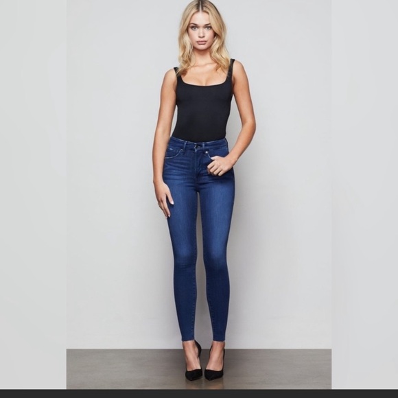 Good American good waist bluejeans organic cotton Dark Wash 00 24